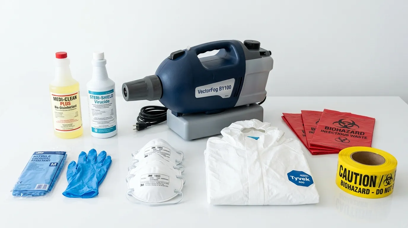 Professional biohazard remediation crew working in Lake Fenton