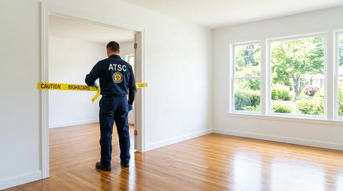 Certified biohazard cleanup crew performing Decomposition Cleanup in Lake Fenton
